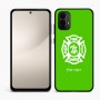 כיסוי בעיצוב אישי עם השם שלך לדגם - Motorola Moto E15 4G בעיצוב כבאי - תגית