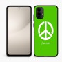 כיסוי בעיצוב אישי עם השם שלך לדגם - Motorola Moto E15 4G בעיצוב סמל השלום