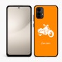 כיסוי בעיצוב אישי עם השם שלך לדגם - Motorola Moto E15 4G בעיצוב הארלי-דיווידסון