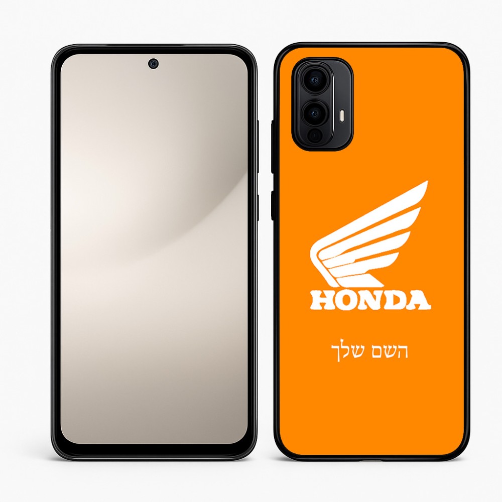 כיסוי בעיצוב אישי עם השם שלך לדגם - Motorola Moto E15 4G בעיצוב הונדה