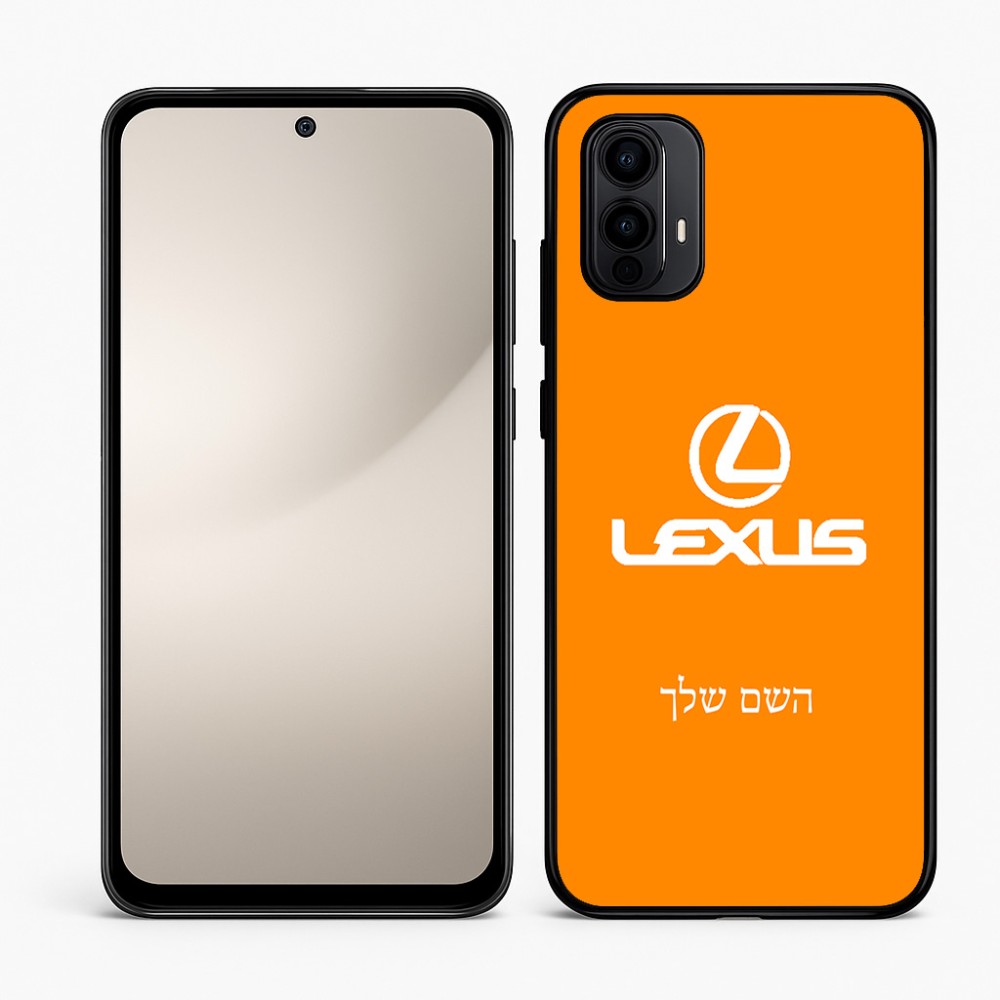 כיסוי בעיצוב אישי עם השם שלך לדגם - Motorola Moto E15 4G בעיצוב לקסוס