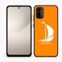 כיסוי בעיצוב אישי עם השם שלך לדגם - Motorola Moto E15 4G בעיצוב סירה