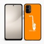 כיסוי בעיצוב אישי עם השם שלך לדגם - Motorola Moto E15 4G בעיצוב סקסופון