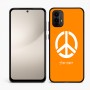 כיסוי בעיצוב אישי עם השם שלך לדגם - Motorola Moto E15 4G בעיצוב סמל השלום