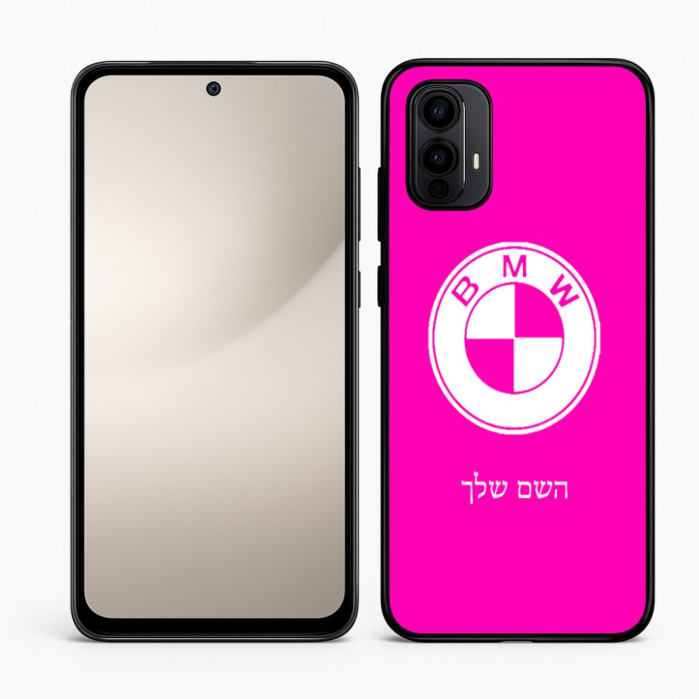 כיסוי בעיצוב אישי עם השם שלך לדגם - Motorola Moto E15 4G בעיצוב ב.מ.וו