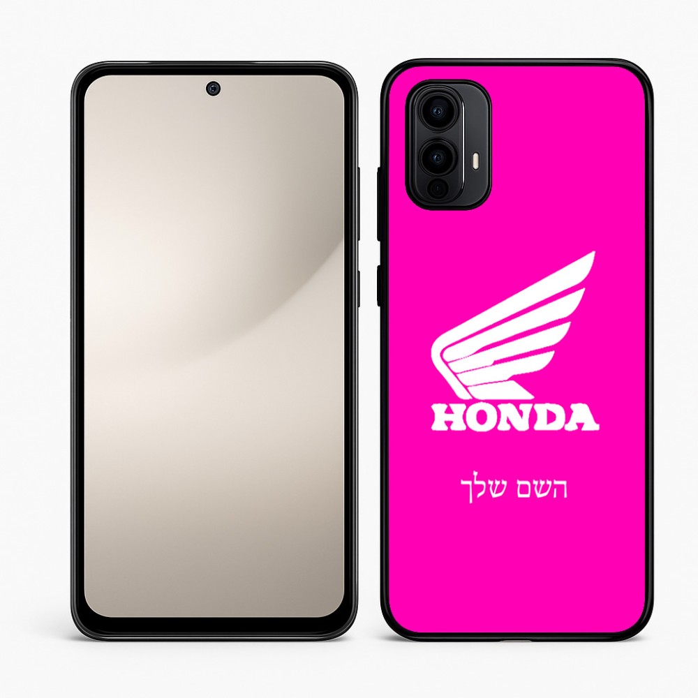 כיסוי בעיצוב אישי עם השם שלך לדגם - Motorola Moto E15 4G בעיצוב הונדה