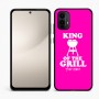 כיסוי בעיצוב אישי עם השם שלך לדגם - Motorola Moto E15 4G בעיצוב מלך הגריל