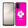 כיסוי בעיצוב אישי עם השם שלך לדגם - Motorola Moto E15 4G בעיצוב פרח היביסקוס