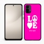 כיסוי בעיצוב אישי עם השם שלך לדגם - Motorola Moto E15 4G בעיצוב אהבה