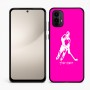 כיסוי בעיצוב אישי עם השם שלך לדגם - Motorola Moto E15 4G בעיצוב שחקן הוקי