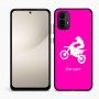 כיסוי בעיצוב אישי עם השם שלך לדגם - Motorola Moto E15 4G בעיצוב מוטוקרוס