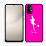 כיסוי בעיצוב אישי עם השם שלך לדגם - Motorola Moto E15 4G בעיצוב שחקנית כדורגל - אישה