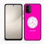כיסוי בעיצוב אישי עם השם שלך לדגם - Motorola Moto E15 4G בעיצוב כדור כדורעף