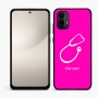 כיסוי בעיצוב אישי עם השם שלך לדגם - Motorola Moto E15 4G בעיצוב סטטוסקופ רופא