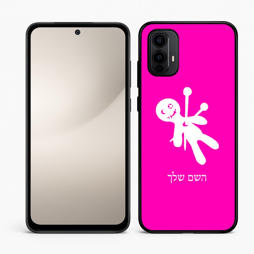 כיסוי בעיצוב אישי עם השם שלך לדגם - Motorola Moto E15 4G בעיצוב וודו