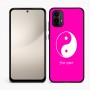 כיסוי בעיצוב אישי עם השם שלך לדגם - Motorola Moto E15 4G בעיצוב סמל יינג יאנג