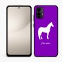 כיסוי בעיצוב אישי עם השם שלך לדגם - Motorola Moto E15 4G בעיצוב סוס