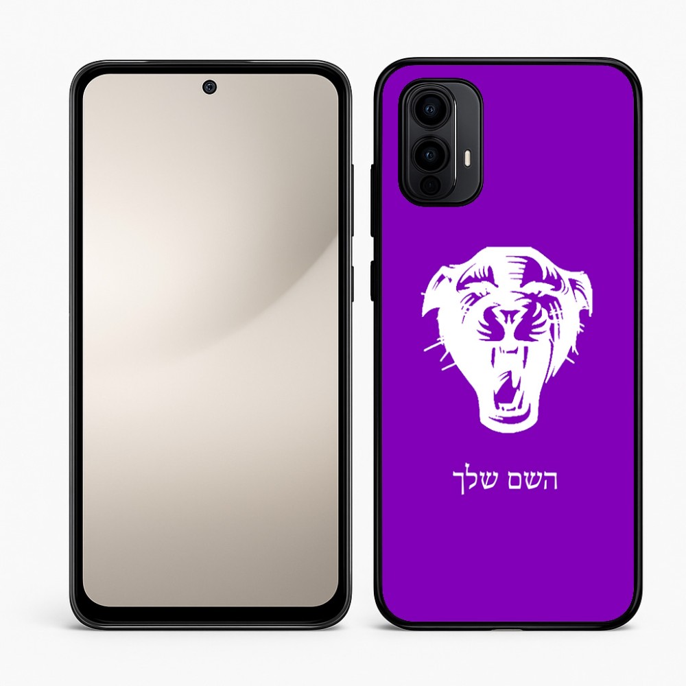 כיסוי בעיצוב אישי עם השם שלך לדגם - Motorola Moto E15 4G בעיצוב פני פנטרה