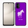 כיסוי בעיצוב אישי עם השם שלך לדגם - Motorola Moto E15 4G בעיצוב זברה