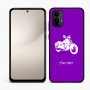 כיסוי בעיצוב אישי עם השם שלך לדגם - Motorola Moto E15 4G בעיצוב הארלי-דיווידסון