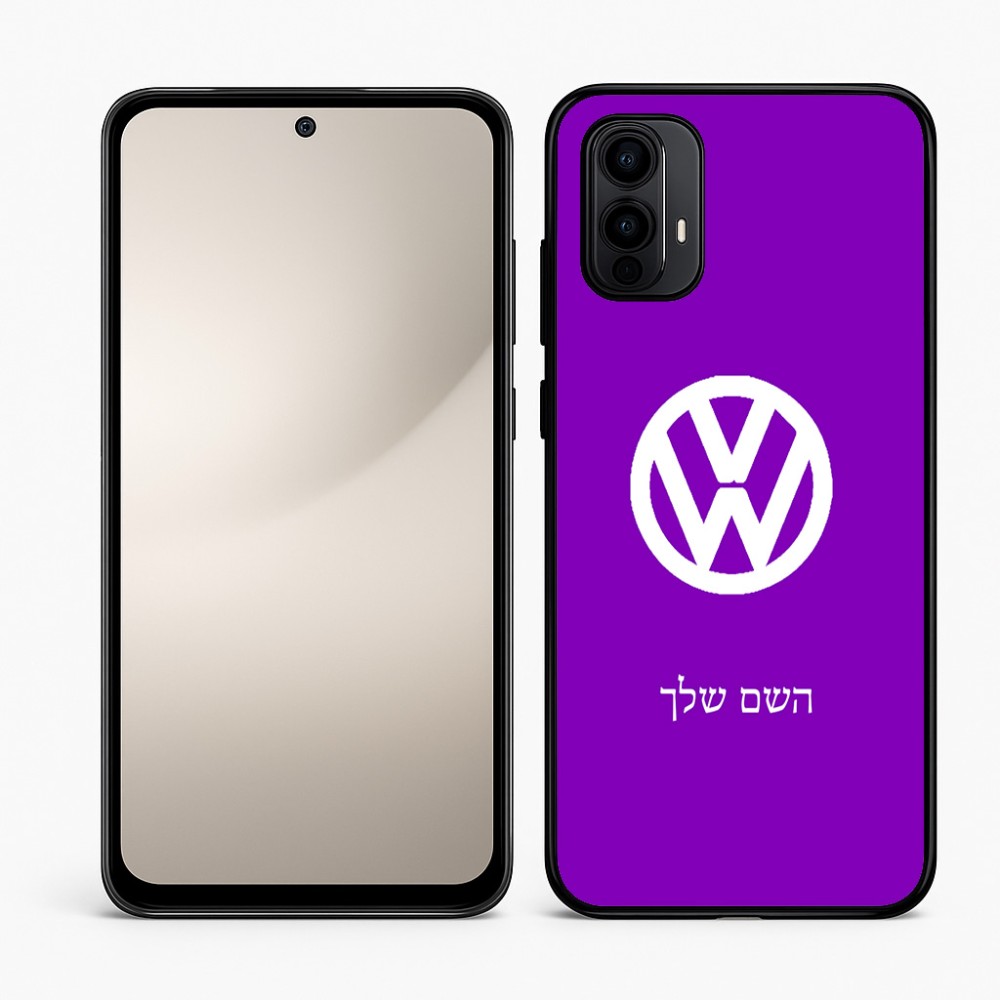 כיסוי בעיצוב אישי עם השם שלך לדגם - Motorola Moto E15 4G בעיצוב פולקסווגן