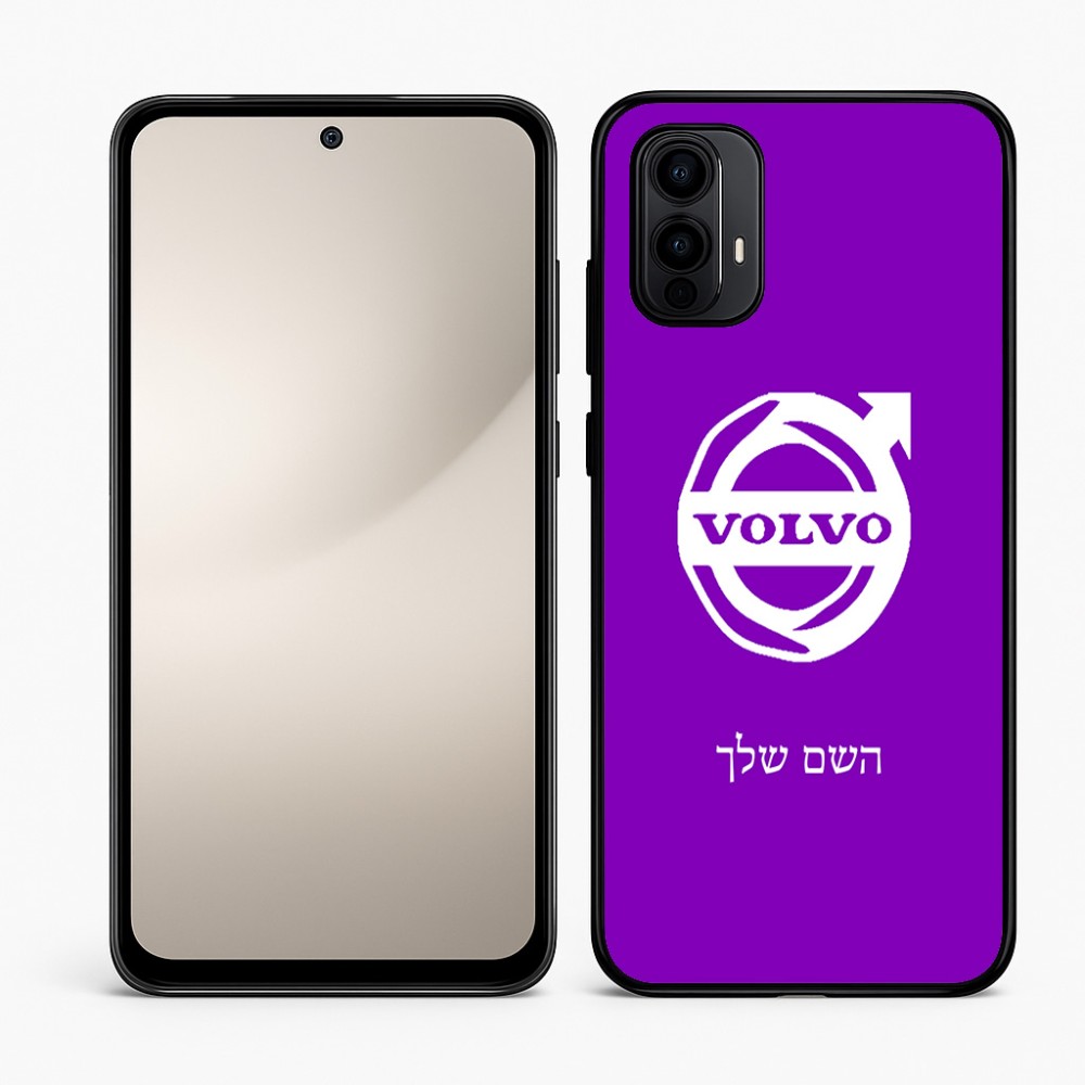 כיסוי בעיצוב אישי עם השם שלך לדגם - Motorola Moto E15 4G בעיצוב וולוו