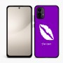 כיסוי בעיצוב אישי עם השם שלך לדגם - Motorola Moto E15 4G בעיצוב שפתיים - נשיקה