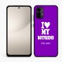 כיסוי בעיצוב אישי עם השם שלך לדגם - Motorola Moto E15 4G בעיצוב אוהבת את החבר שלי
