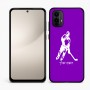 כיסוי בעיצוב אישי עם השם שלך לדגם - Motorola Moto E15 4G בעיצוב שחקן הוקי