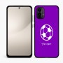 כיסוי בעיצוב אישי עם השם שלך לדגם - Motorola Moto E15 4G בעיצוב כדורגל כדור כדורגל