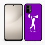 כיסוי בעיצוב אישי עם השם שלך לדגם - Motorola Moto E15 4G בעיצוב הרמת משקולות