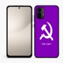 כיסוי בעיצוב אישי עם השם שלך לדגם - Motorola Moto E15 4G בעיצוב פטיש ומגל