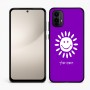 כיסוי בעיצוב אישי עם השם שלך לדגם - Motorola Moto E15 4G בעיצוב שמש