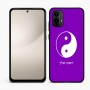 כיסוי בעיצוב אישי עם השם שלך לדגם - Motorola Moto E15 4G בעיצוב סמל יינג יאנג