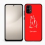 כיסוי בעיצוב אישי עם השם שלך לדגם - Motorola Moto E15 4G בעיצוב חתול