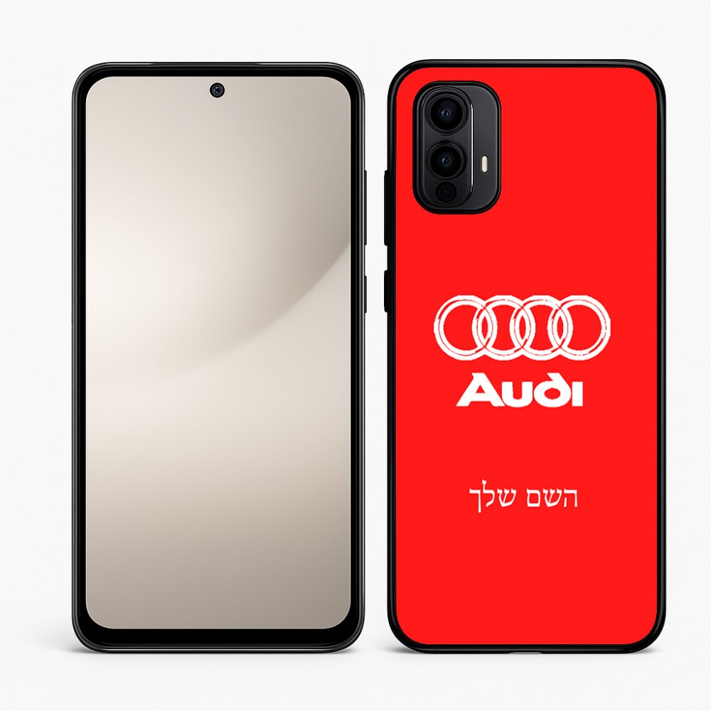 כיסוי בעיצוב אישי עם השם שלך לדגם - Motorola Moto E15 4G בעיצוב אאודי