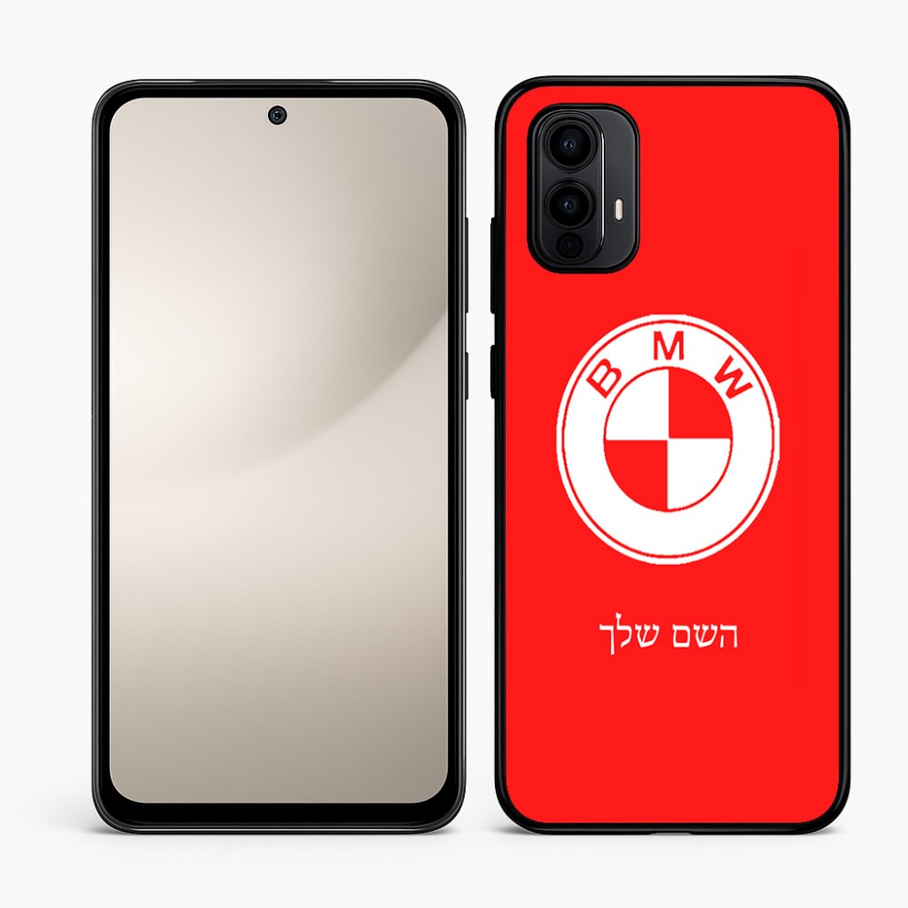 כיסוי בעיצוב אישי עם השם שלך לדגם - Motorola Moto E15 4G בעיצוב ב.מ.וו