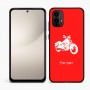 כיסוי בעיצוב אישי עם השם שלך לדגם - Motorola Moto E15 4G בעיצוב הארלי-דיווידסון
