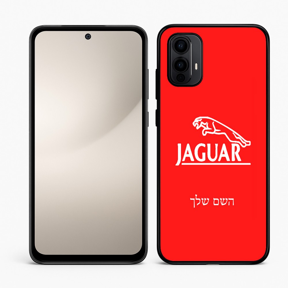 כיסוי בעיצוב אישי עם השם שלך לדגם - Motorola Moto E15 4G בעיצוב יגואר