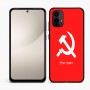 כיסוי בעיצוב אישי עם השם שלך לדגם - Motorola Moto E15 4G בעיצוב פטיש ומגל