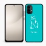 כיסוי בעיצוב אישי עם השם שלך לדגם - Motorola Moto E15 4G בעיצוב חתול