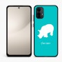כיסוי בעיצוב אישי עם השם שלך לדגם - Motorola Moto E15 4G בעיצוב קרנף