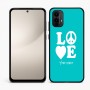 כיסוי בעיצוב אישי עם השם שלך לדגם - Motorola Moto E15 4G בעיצוב אהבה