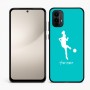 כיסוי בעיצוב אישי עם השם שלך לדגם - Motorola Moto E15 4G בעיצוב שחקנית כדורגל - אישה
