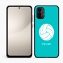 כיסוי בעיצוב אישי עם השם שלך לדגם - Motorola Moto E15 4G בעיצוב כדור כדורעף