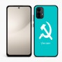כיסוי בעיצוב אישי עם השם שלך לדגם - Motorola Moto E15 4G בעיצוב פטיש ומגל