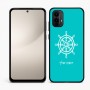 כיסוי בעיצוב אישי עם השם שלך לדגם - Motorola Moto E15 4G בעיצוב הגה - קפטן - ים