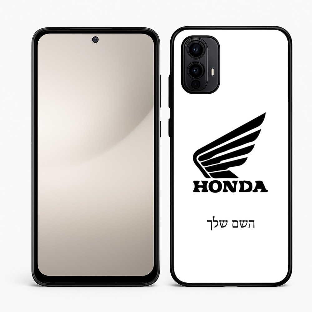 כיסוי בעיצוב אישי עם השם שלך לדגם - Motorola Moto E15 4G בעיצוב הונדה