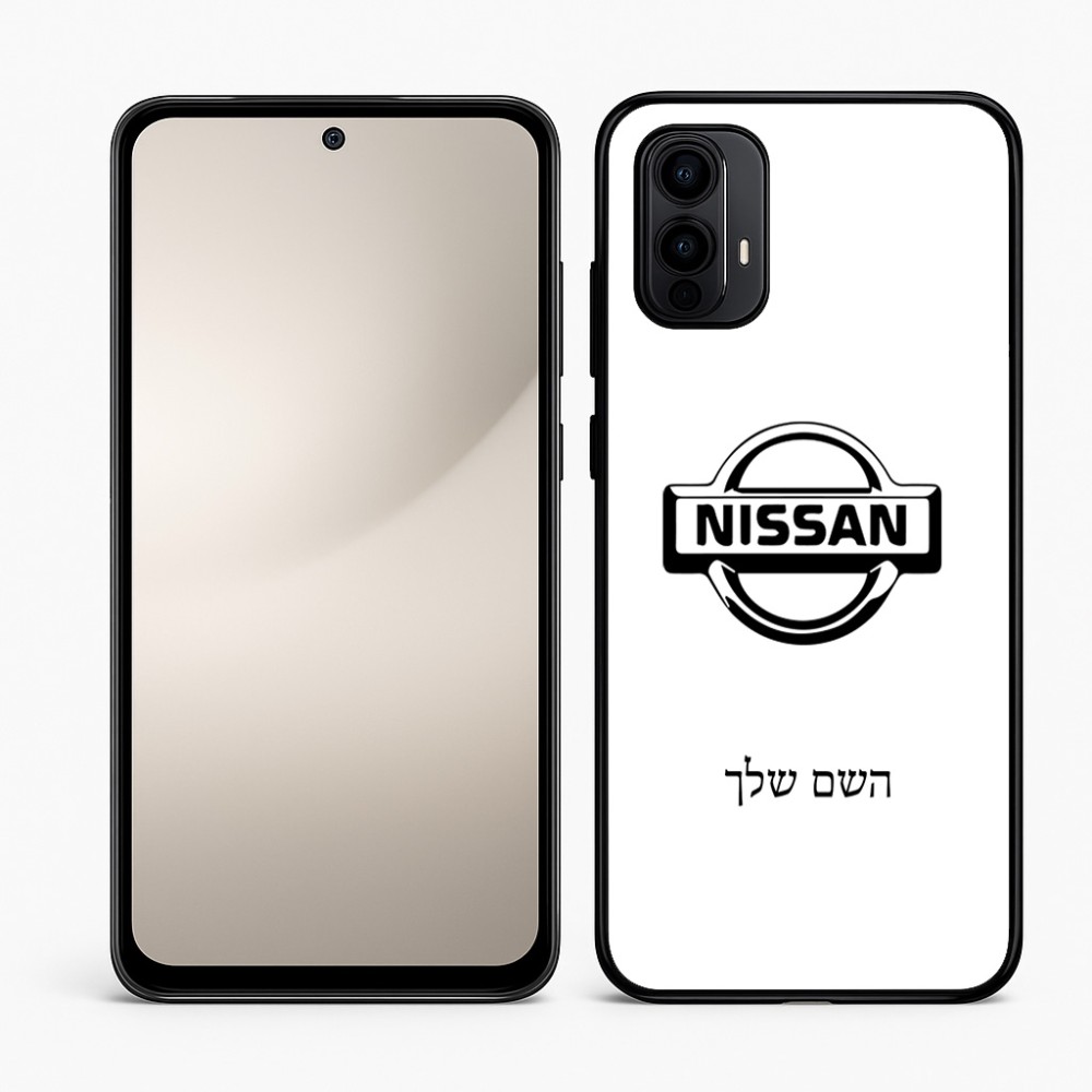 כיסוי בעיצוב אישי עם השם שלך לדגם - Motorola Moto E15 4G בעיצוב ניסאן