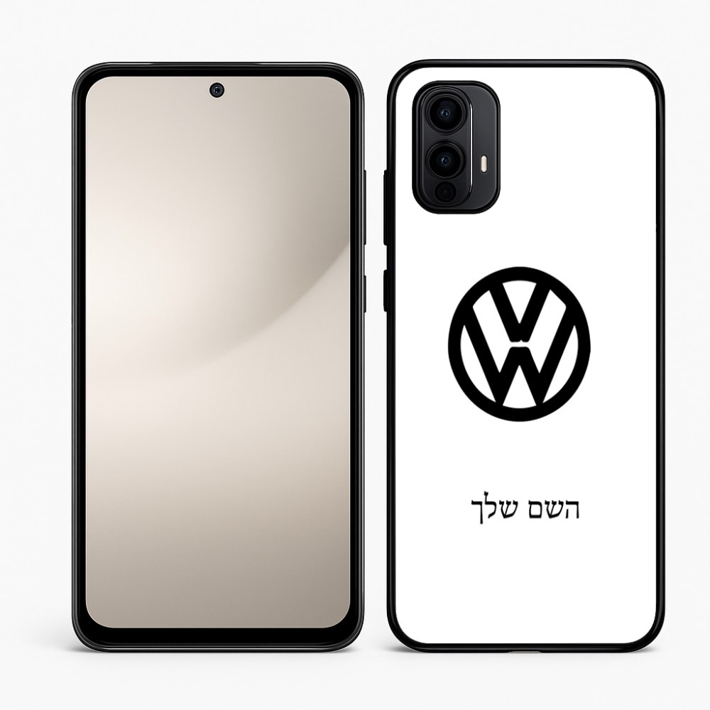 כיסוי בעיצוב אישי עם השם שלך לדגם - Motorola Moto E15 4G בעיצוב פולקסווגן